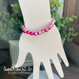 Pretty in Pink Ombré Pearl Beaded Bracelet