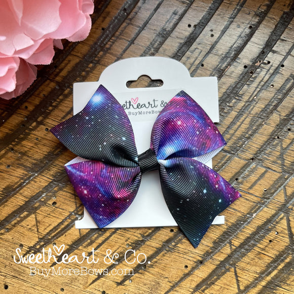 Purple Galaxy Hair Bow