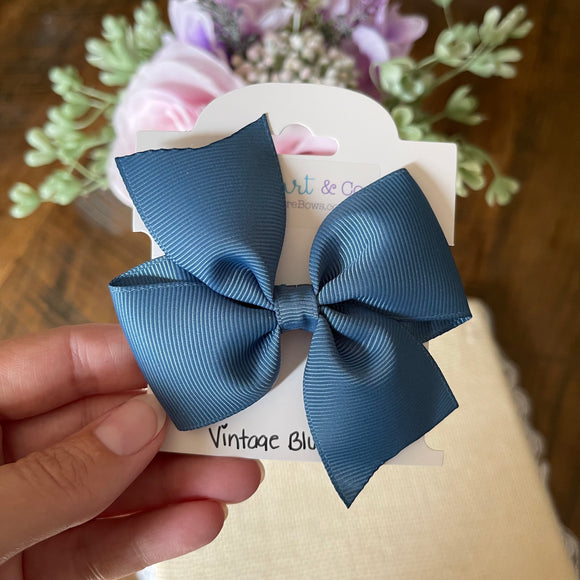 Vintage Blue Hair Bow