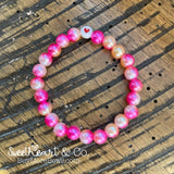 Pretty in Pink Ombré Pearl Beaded Bracelet