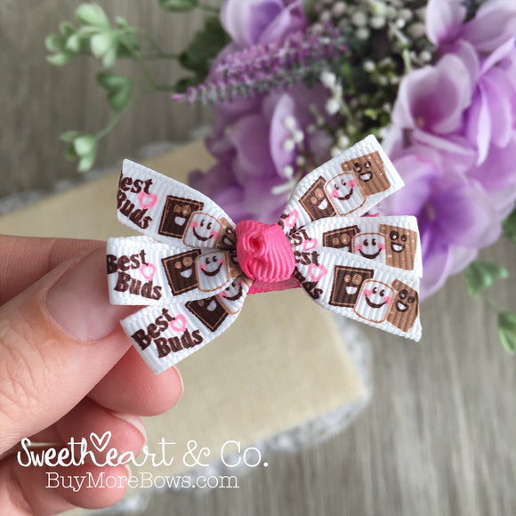 S'mores Best Friends Mini Pinwheel Hairbow