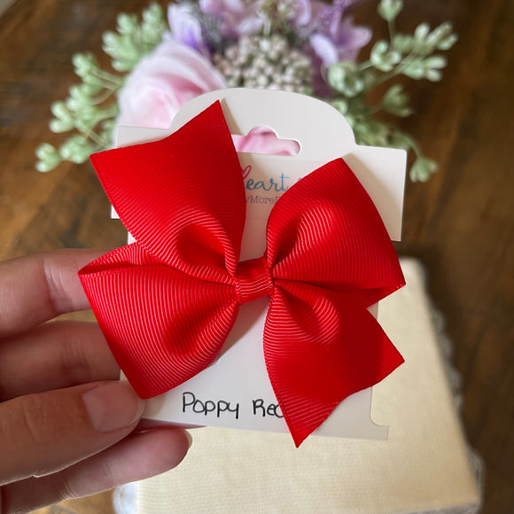 Poppy Red Hair Bow