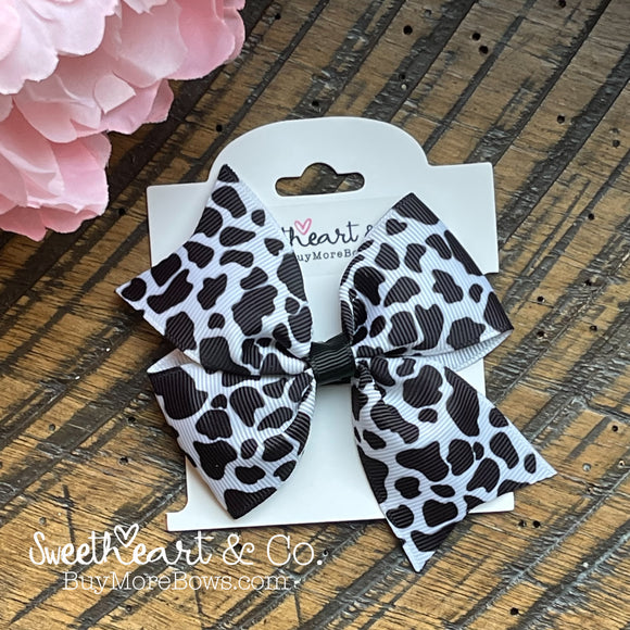 Dalmatian/ Cow Print Hair Bow