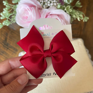 Scarlet Red Hair Bow