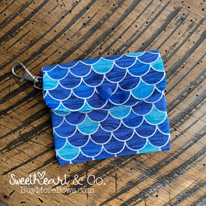 Blue Scales Pocket Card Wallet