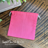 Solid Coral Pink Drawstring Bag