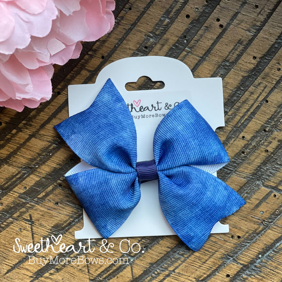 Denim Hair Bow