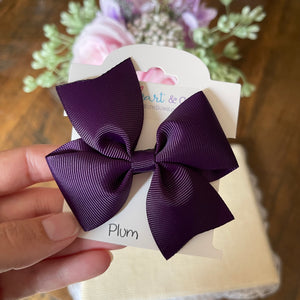 Plum Hair Bow