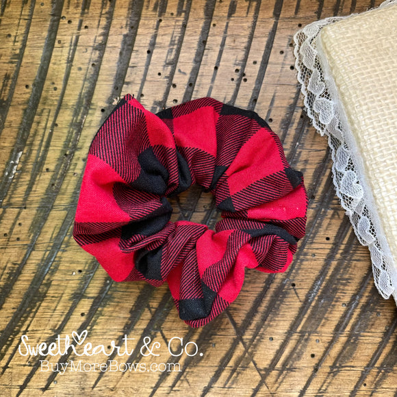 Red Buffalo Plaid Scrunchie