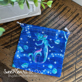 Blue Mermaids Drawstring Bag