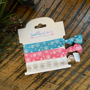 Snowflakes Hair Ties