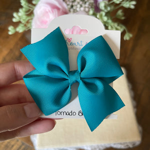 Tornado Blue Hair Bow