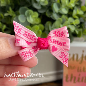 Big Sister Mini Pinwheel Hairbow