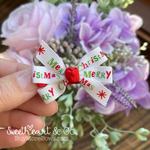 Merry Christmas Mini Pinwheel Hairbow