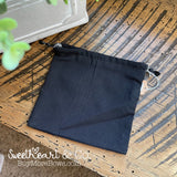 Solid Black Drawstring Bag