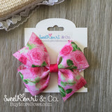 Spring Roses Hair Bow