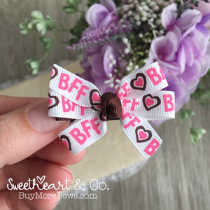 Best Friends Forever Mini Pinwheel Hairbow