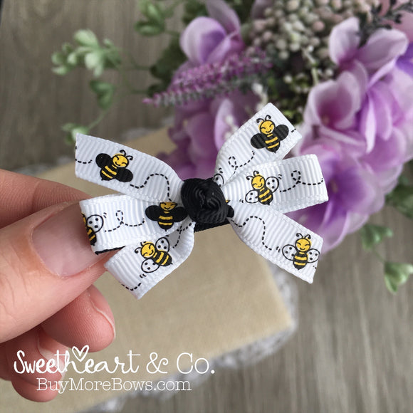 Little Bees Mini Pinwheel Hairbow