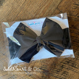 Black Big Bow Baby Headwrap