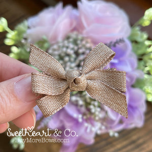 Burlap Mini Pinwheel Hairbow