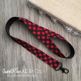 Red Buffalo Plaid Lanyard