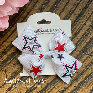 Patriotic Stars Hair Bow