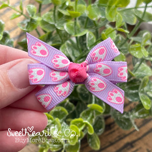 Bunny Feet Mini Pinwheel Hairbow