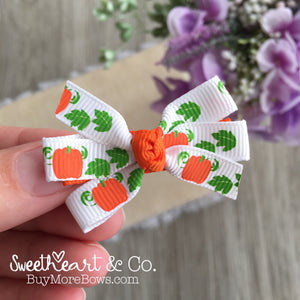 Pumpkin Patch Mini Pinwheel Hairbow