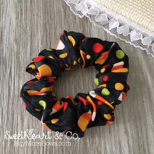 Candy Corn Halloween Scrunchie