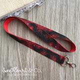 Red Galaxy Nebula Space Lanyard