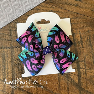 Spooky Ghosts Halloween Hair Bow