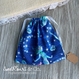 Blue Mermaids Drawstring Bag