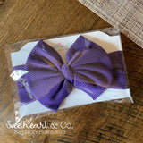 Purple Big Bow Baby Headwrap