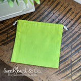 Solid Lime Green Drawstring Bag