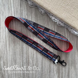 American Thin Line Heroes Lanyard