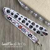 Kitty Cats & Paw Prints Lanyard