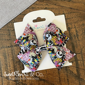 Jack Skellington Halloween Hair Bow