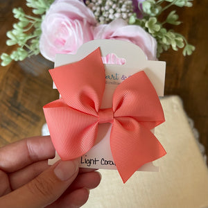 Light Coral Hair Bow