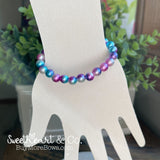 Galactic Ombré Pearl Beaded Bracelet