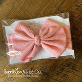 Pink Blush Big Bow Baby Headwrap