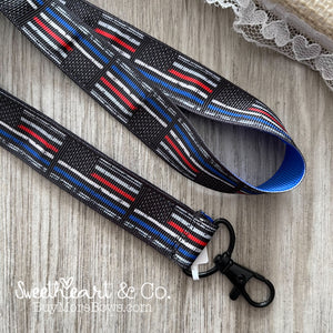 American Thin Line Heroes Lanyard