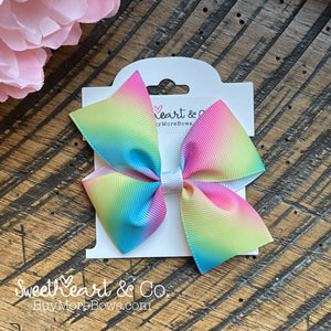 Rainbow Ombré Hair Bow