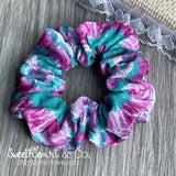 Pink & Teal Tie Dye Scrunchie