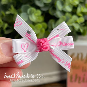 Mommy's Princess Mini Pinwheel Hairbow