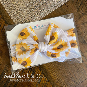 Sunflower Big Bow Baby Headwrap