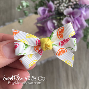 Citrus Slices Mini Pinwheel Hairbow