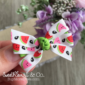 Watermelon Slices Mini Pinwheel Hairbow