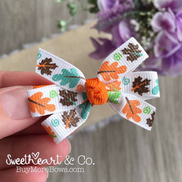 Fall Leaves Mini Pinwheel Hairbow